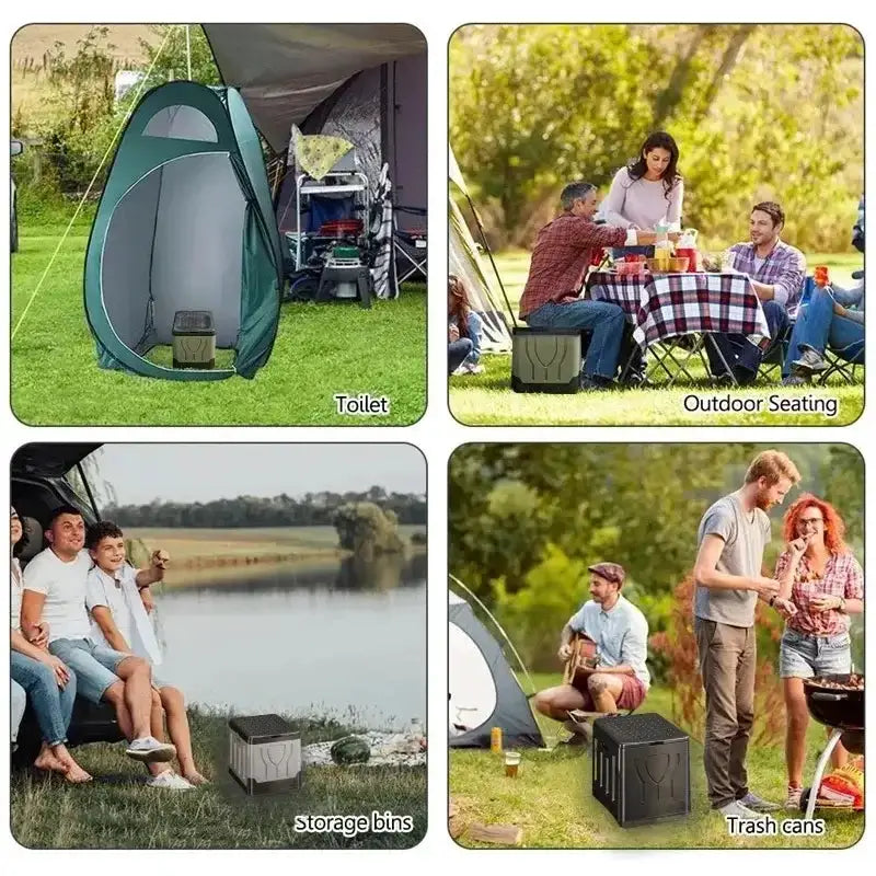 Portable 4-in-1 Outdoor Camping Toilet – Foldable & Odor-Proof by Habicare