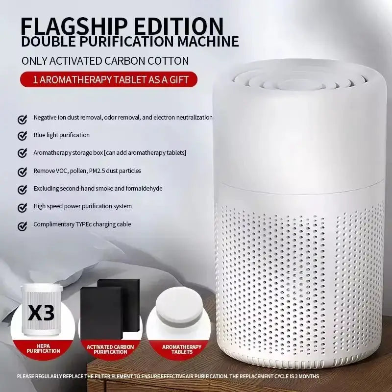Portable Air Purifier – Blue Anion Deodorizer with Essential Oil Diffuser by Habicare