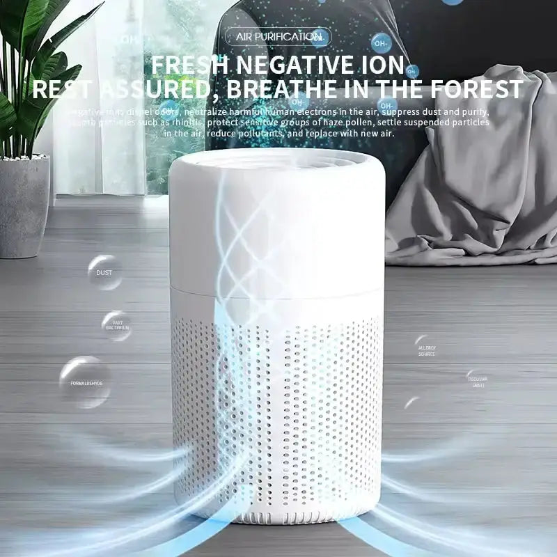 Portable Air Purifier – Blue Anion Deodorizer with Essential Oil Diffuser by Habicare