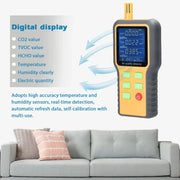 Portable Air Quality Monitor – CO2, TVOC, HCHO, Temperature & Humidity Detector (5-in-1) by Habicare