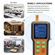 Portable Air Quality Monitor – CO2, TVOC, HCHO, Temperature & Humidity Detector (5-in-1) by Habicare