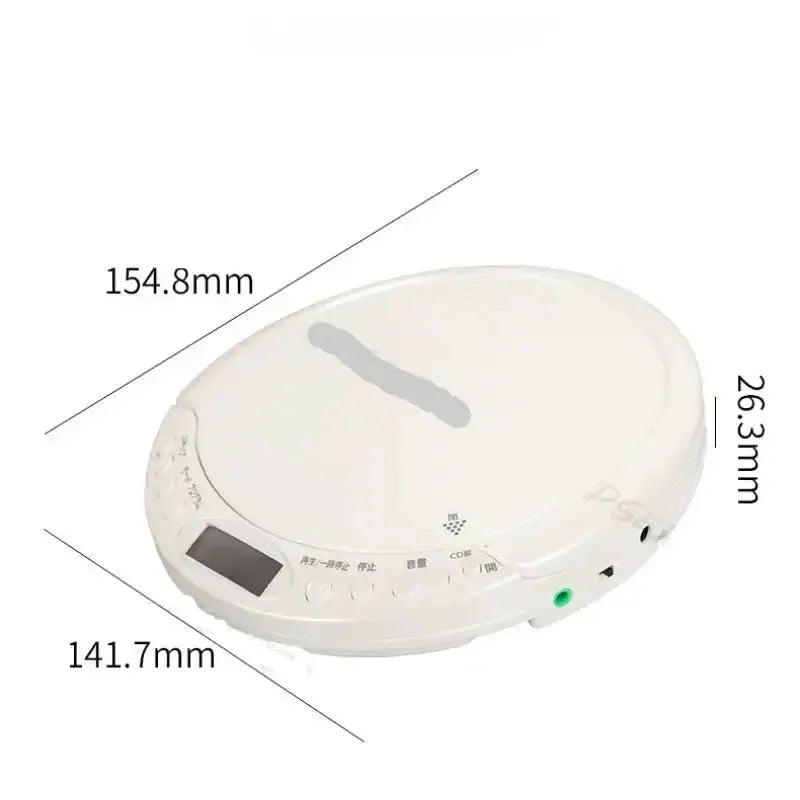 Portable Bluetooth CD Player with Display (Black & White) by Habicare