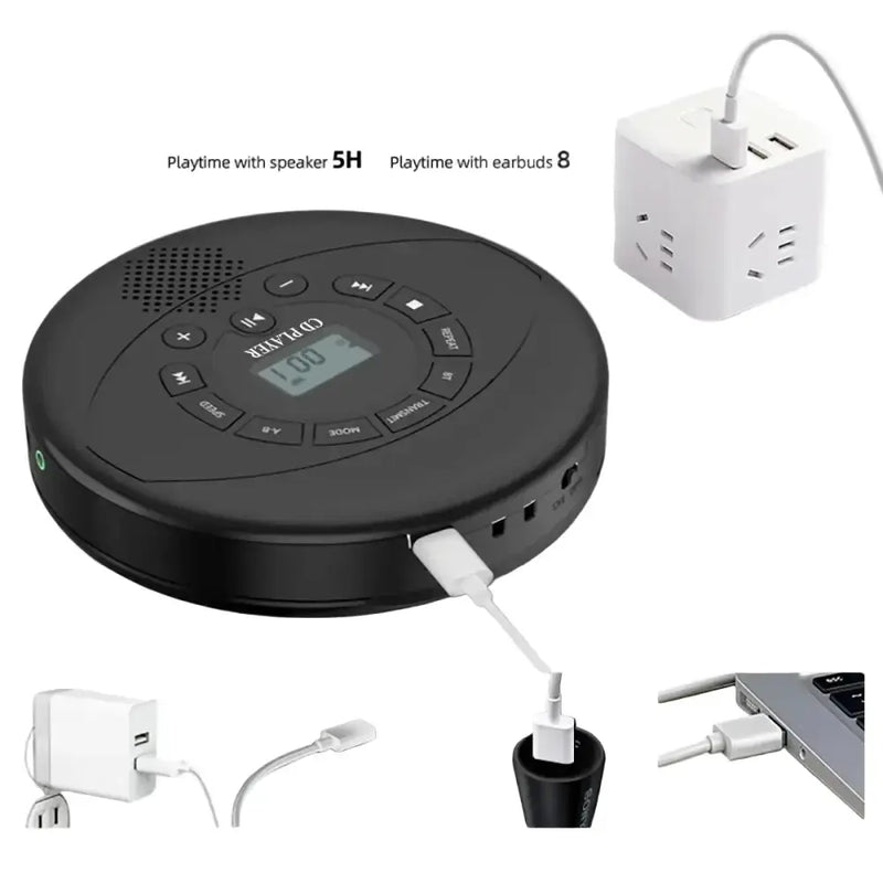 Portable Bluetooth CD Player with Speaker by Habicare