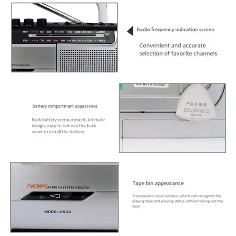 Portable Cassette Player with FM Radio by Habicare
