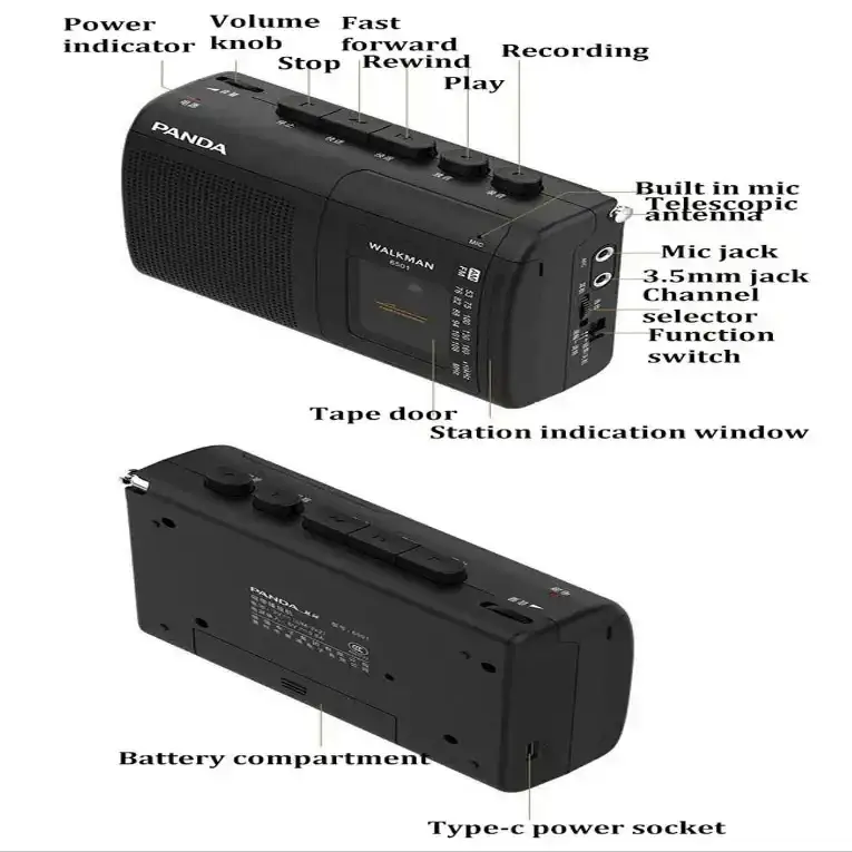 Portable Cassette Player with Radio by Habicare