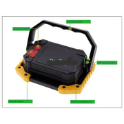 20W Rechargeable COB LED Floodlight Portable Outdoor Torch with Optional 18650 Battery by Habicare