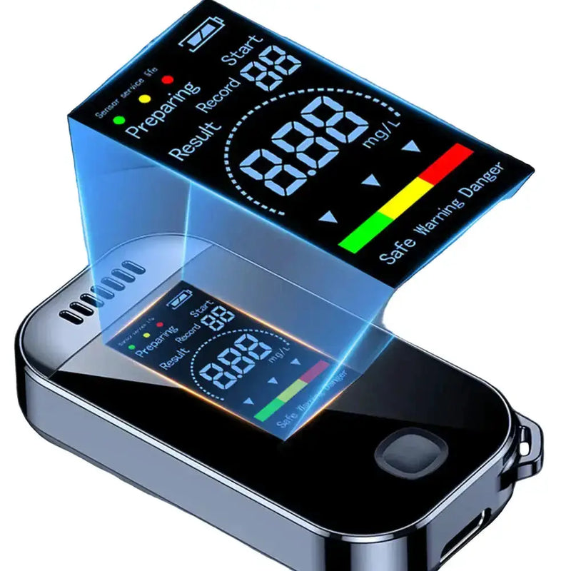 Portable Digital Alcohol Tester – Professional USB Rechargeable Breathalyzer by Habicare