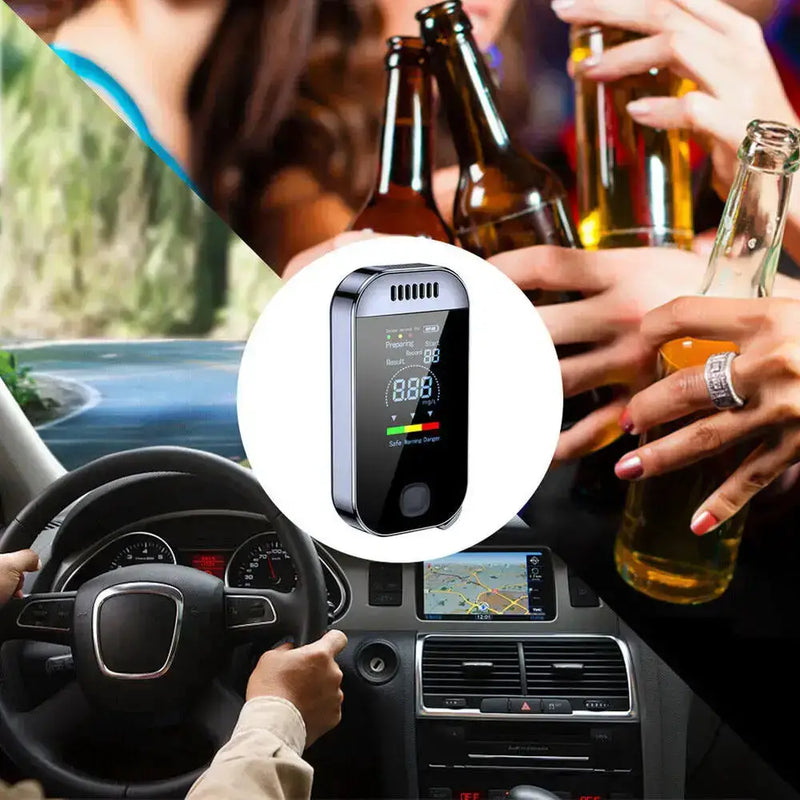 Portable Digital Alcohol Tester – Professional USB Rechargeable Breathalyzer by Habicare