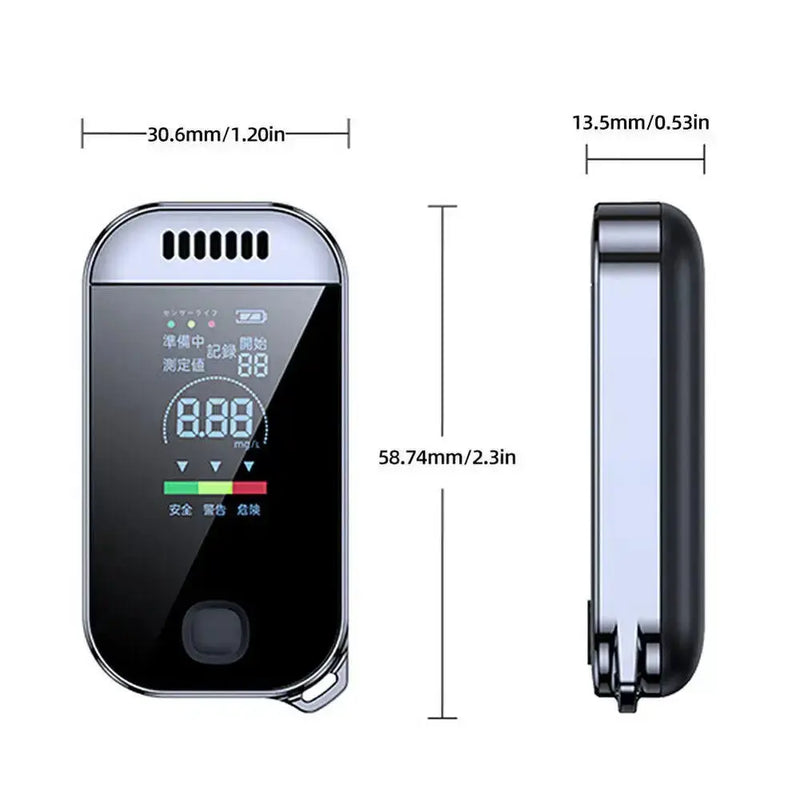 Portable Digital Alcohol Tester – Professional USB Rechargeable Breathalyzer by Habicare