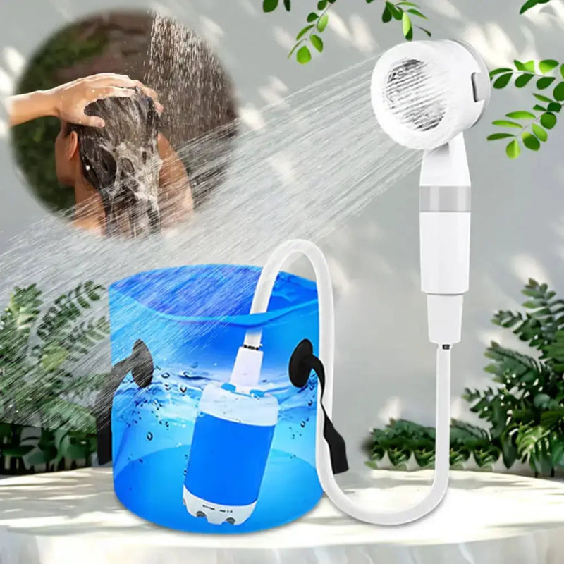 Portable Electric Camping Shower Pump 4000mAh by Habicare