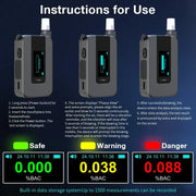 Portable Electrochemical Alcohol Tester – Professional Breathalyzer with LCD Display by Habicare