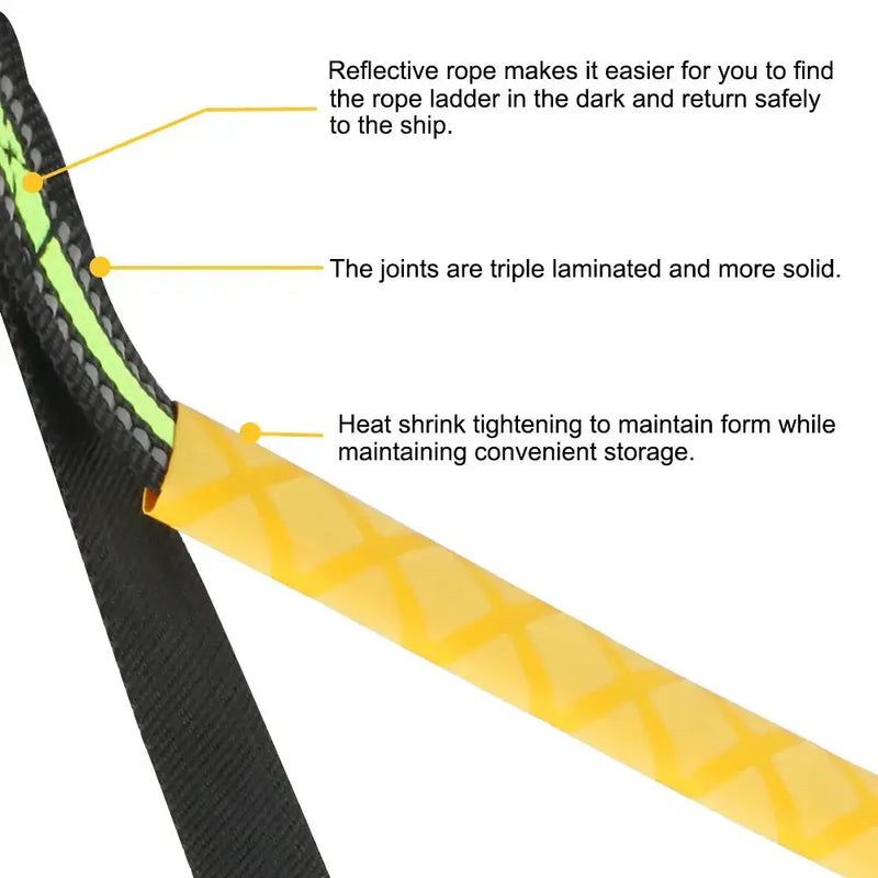 Portable Folding Boat Rope Ladder (3/4/5 Steps) (different colours available) by Habicare