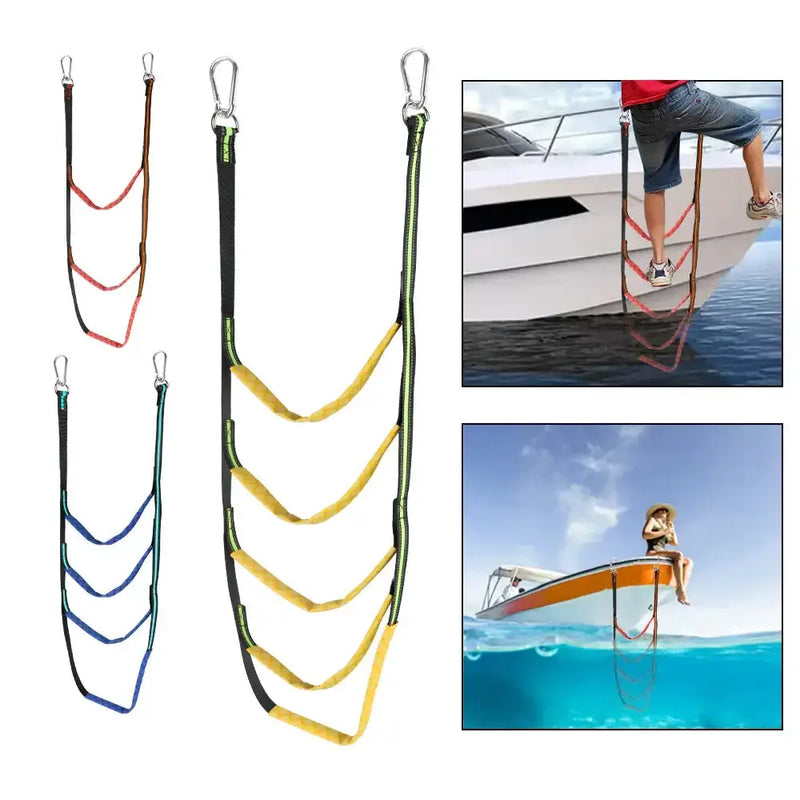 Portable Folding Boat Rope Ladder (3/4/5 Steps) (different colours available) by Habicare