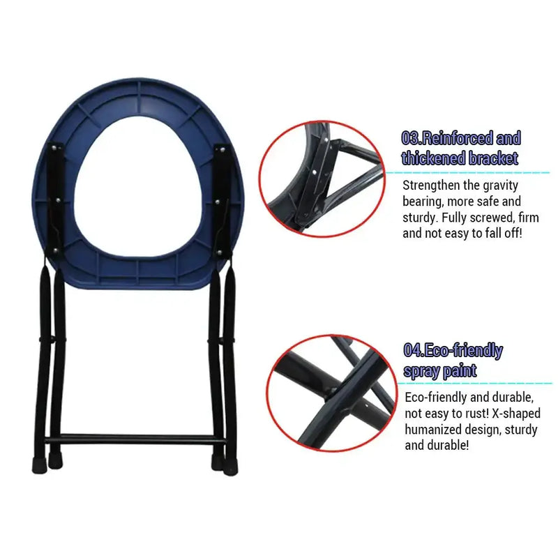 Portable Folding Outdoor Toilet Seat by Habicare