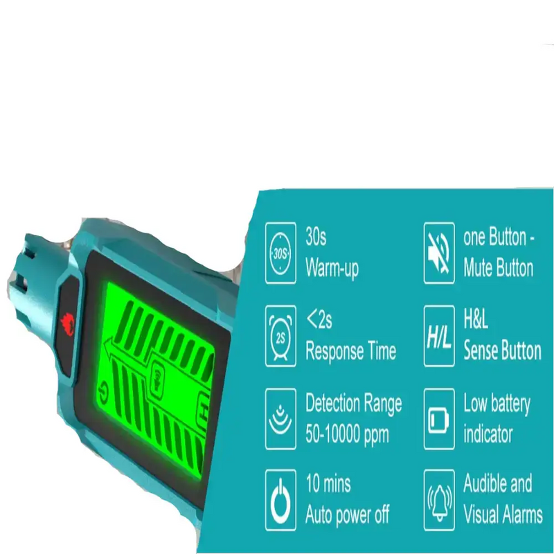 Portable Gas Leak Detector – Natural & Combustible Gas Sniffer by Habicare