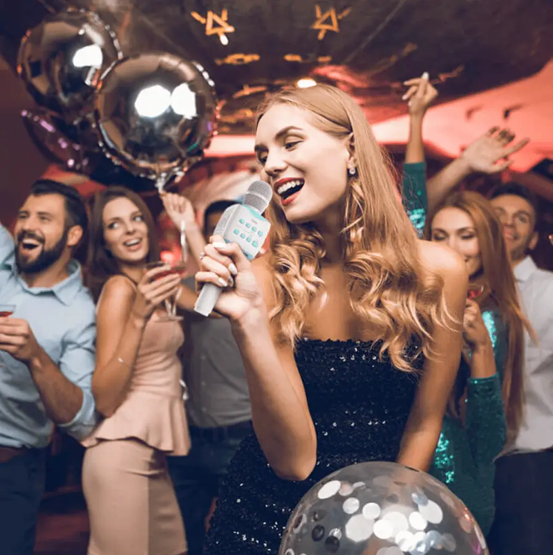 Portable Karaoke Microphone Speaker BK5 Wireless Bluetooth by techplus