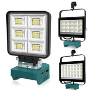 Cordless Rechargeable LED Work Light 6000K Portable Floodlight for Makita Batteries & Job Site Use by Habicare