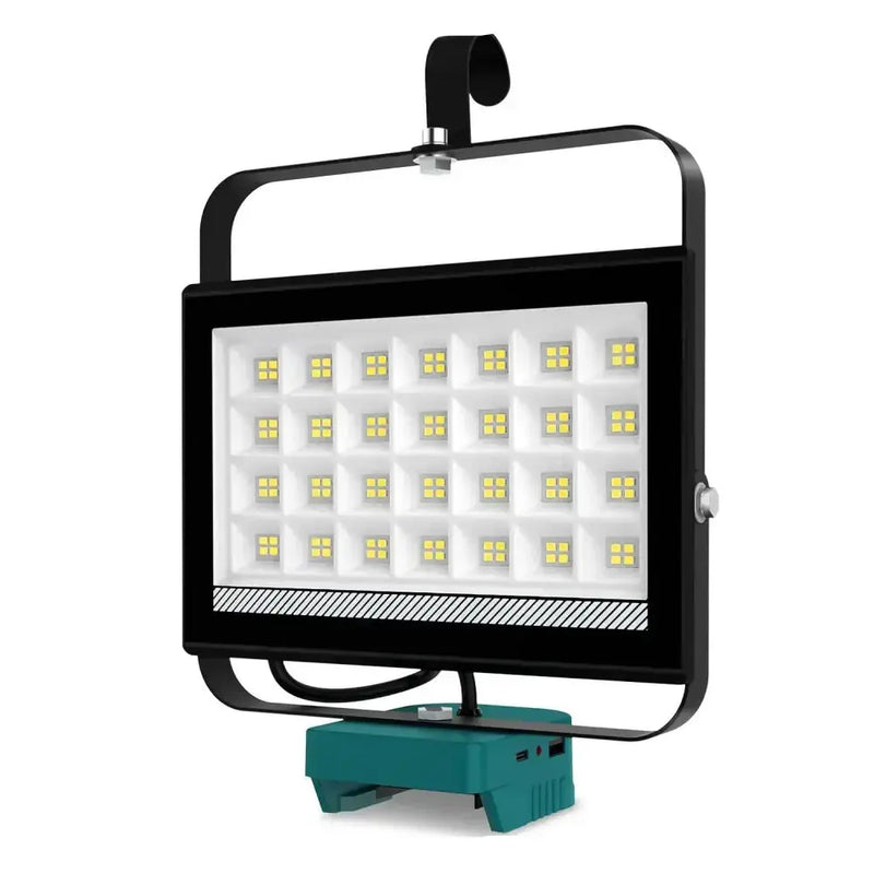 Cordless Rechargeable LED Work Light 6000K Portable Floodlight for Makita Batteries & Job Site Use by Habicare