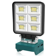Cordless Rechargeable LED Work Light 6000K Portable Floodlight for Makita Batteries & Job Site Use by Habicare