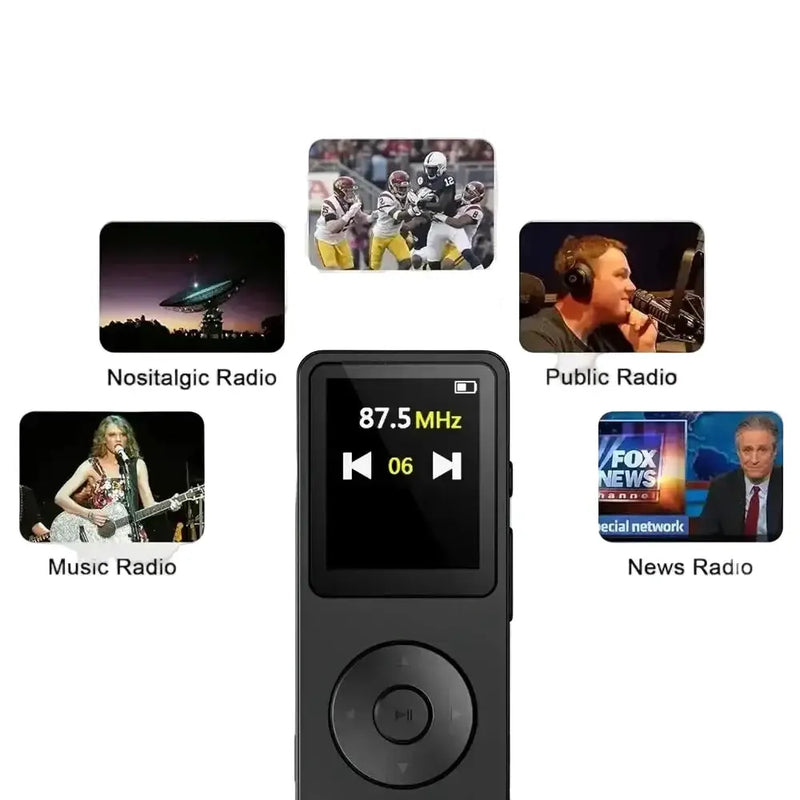Habicare Portable MP3 Player with Bluetooth, FM Radio & LCD Display Portable MP3 Player with Bluetooth, FM Radio & LCD Display