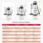 Portable Outdoor Manual Camping Shower – 3/5/8L with Hose by Habicare