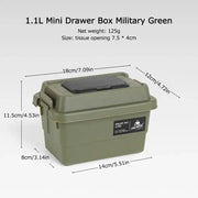 Portable Outdoor Tissue & Storage Box – 1.1L (3 colours available) by Habicare