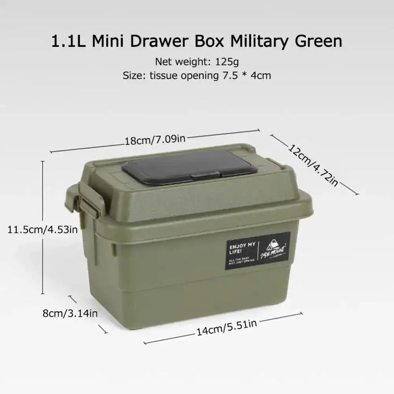 Portable Outdoor Tissue & Storage Box – 1.1L (3 colours available) by Habicare