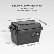 Portable Outdoor Tissue & Storage Box – 1.1L (3 colours available) by Habicare