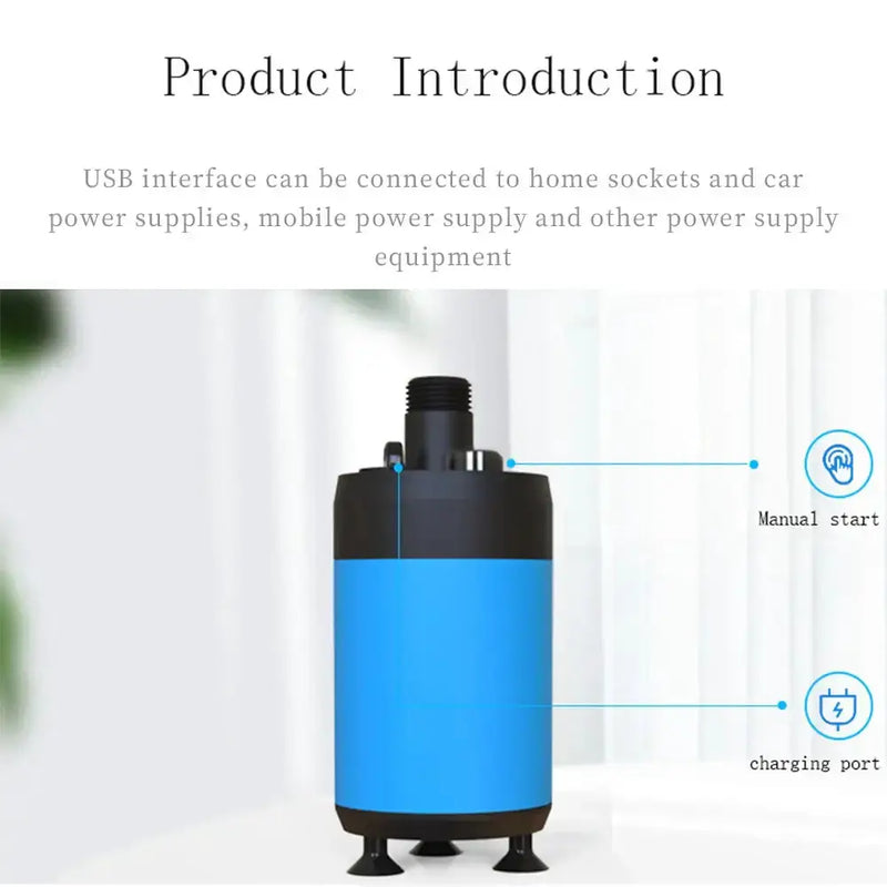 Portable Rechargeable Camping Shower (available in Black & Blue) by Habicare