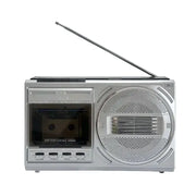 Portable Retro Cassette Player (Black & Silver) by Habicare