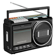 Portable Retro Cassette Player (Black & Silver) by Habicare