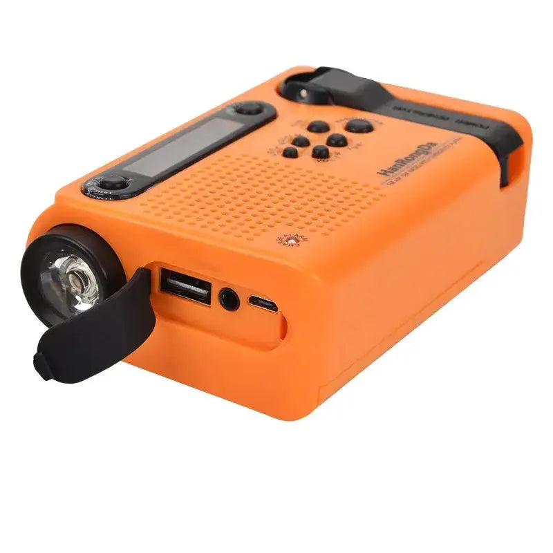 Portable Solar Hand Crank Radio with Power Bank & Flashlight by Habicare