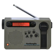 Portable Solar Hand Crank Radio with Power Bank & Flashlight by Habicare