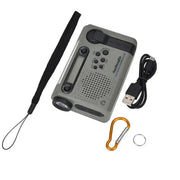 Portable Solar Hand Crank Radio with Power Bank & Flashlight by Habicare
