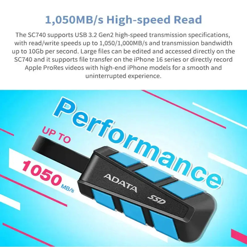 Portable SSD 500GB/1TB USB 3.2 (1050MB/s) by Habicare