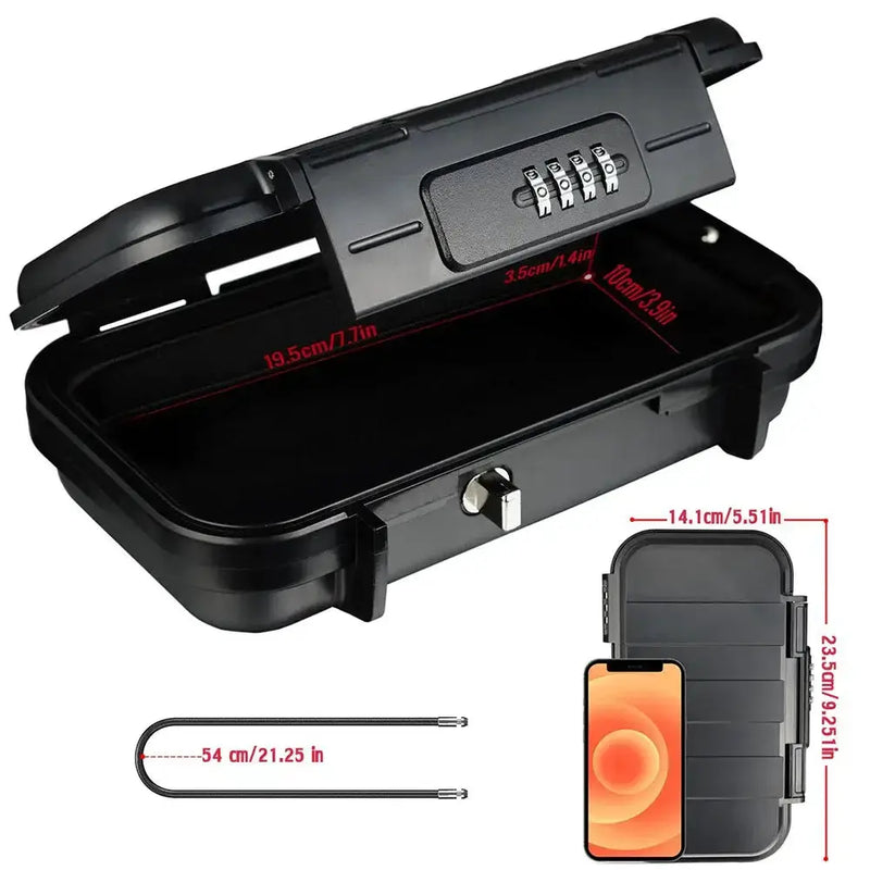 Portable Travel Safe Box – Waterproof Lockbox by Habicare
