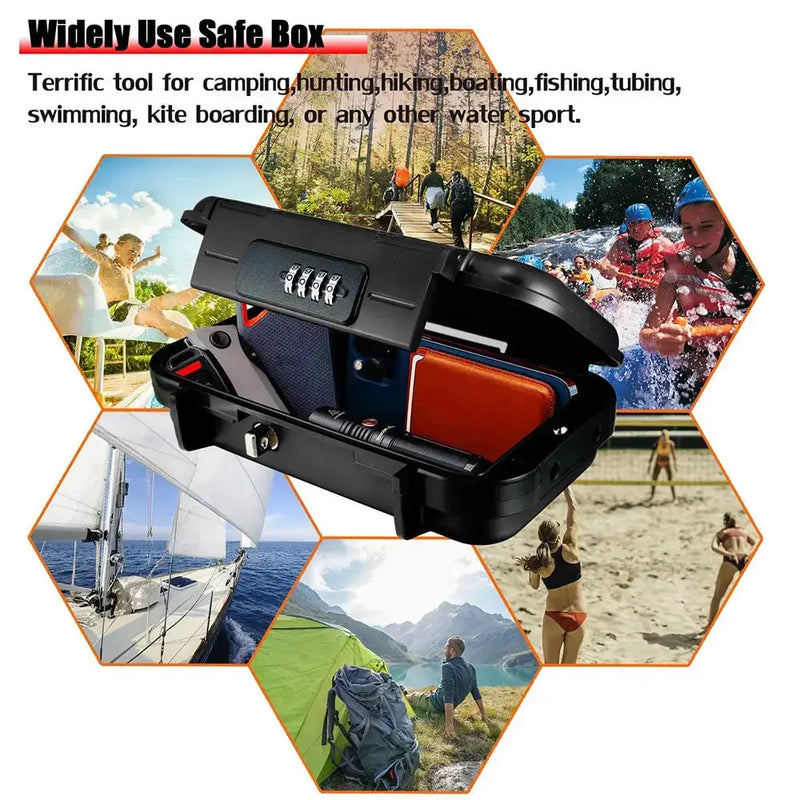 Portable Travel Safe Box – Waterproof Lockbox by Habicare
