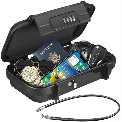 Portable Travel Safe Box – Waterproof Lockbox by Habicare