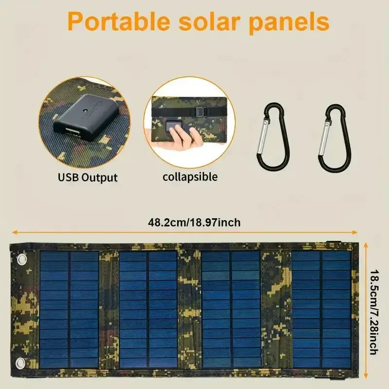 Portable USB Foldable Solar Panel by Habicare