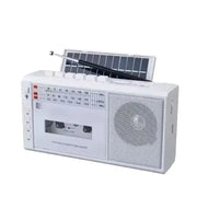 Habicare Portable Retro Solar Emergency Radio with Bluetooth, Cassette Player & AM/FM/SW Radio Portable Retro Solar Emergency Radio with Bluetooth, Cassette Player & AM/FM/SW Radio