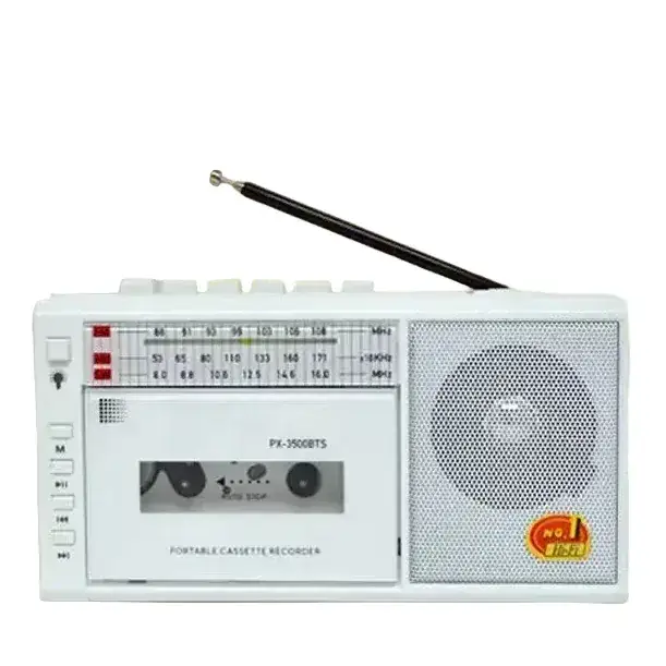 Habicare Portable Retro Solar Emergency Radio with Bluetooth, Cassette Player & AM/FM/SW Radio Portable Retro Solar Emergency Radio with Bluetooth, Cassette Player & AM/FM/SW Radio