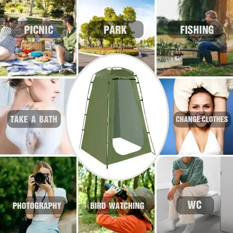 Portable Waterproof Shower & Changing Tent (available in Green & Orange)