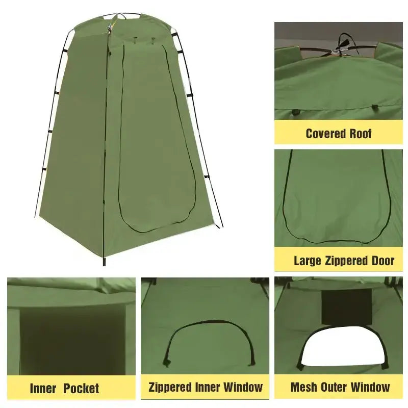 Portable Waterproof Shower & Changing Tent (available in Green & Orange)