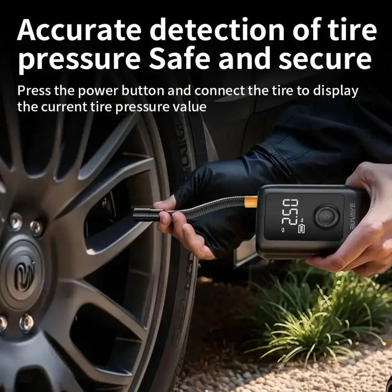 Portable Wireless Air Compressor For Tyre Inflation by Habicare