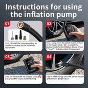 Portable Wireless Air Compressor For Tyre Inflation by Habicare