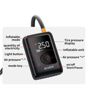 Portable Wireless Air Compressor For Tyre Inflation by Habicare