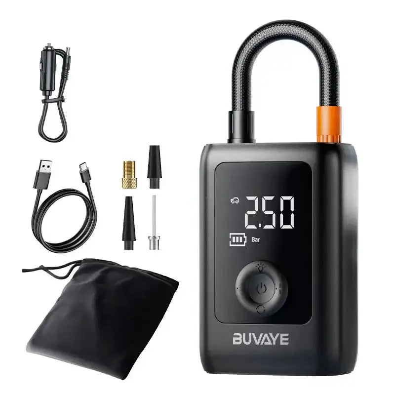 Portable Wireless Air Compressor For Tyre Inflation by Habicare