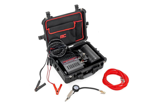 Portable Twin Motor Air Compressor w/Carry Case 12 Volt 150PSI 6.16 CFM by Magwarehouse.com
