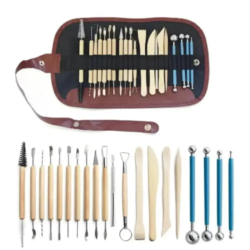 Pottery Tool Set – Clay, Ceramic, Wax Carving Kit by Habicare