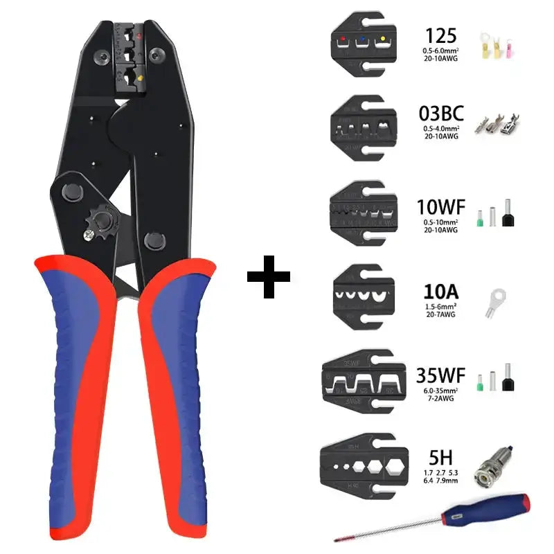 Pre-Insulated Terminal Crimping Pliers Kit (different models available) by Habicare